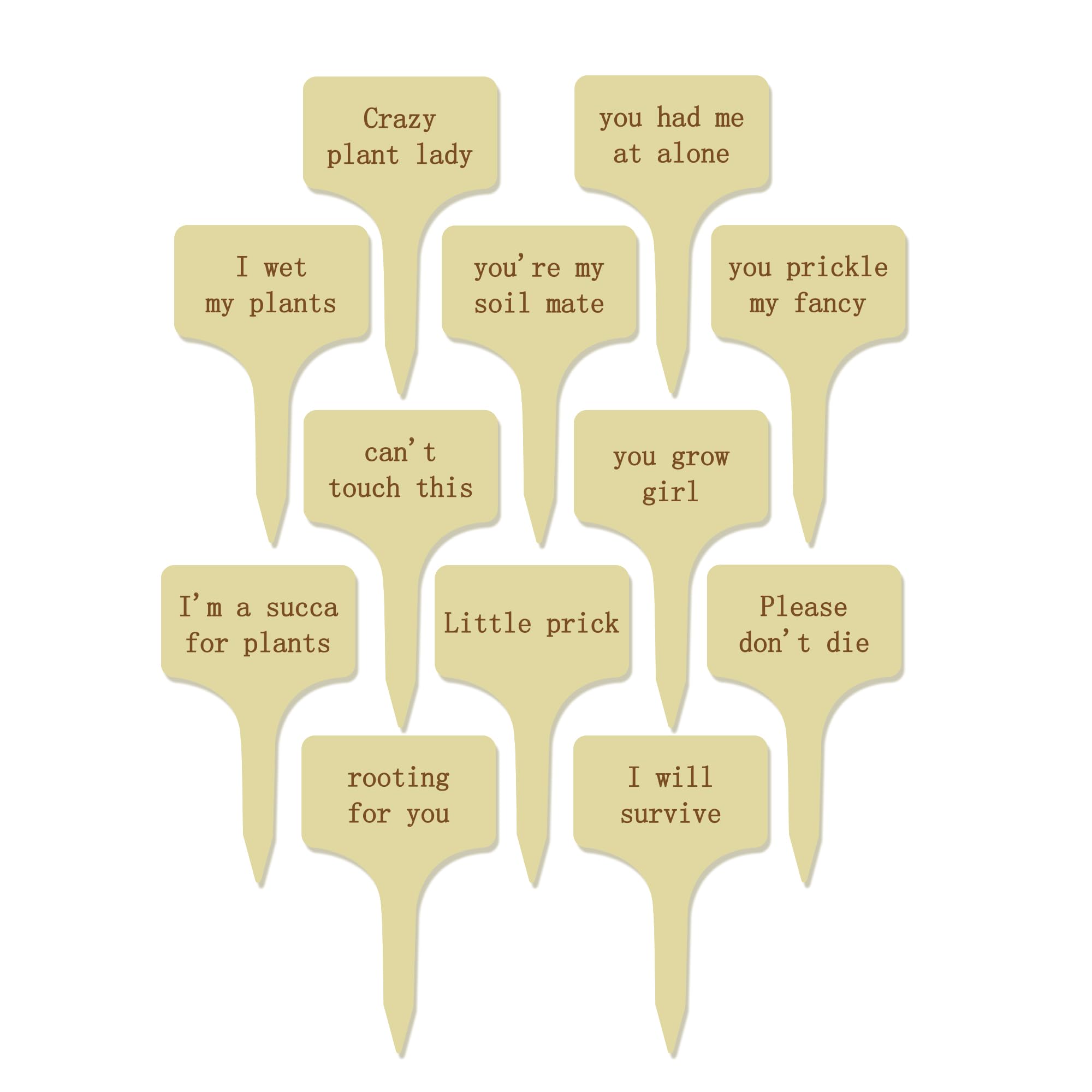 12 Pcs Bamboo Plant Label Plant Tag