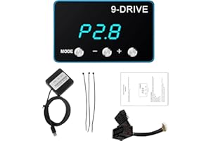 HPEVA Throttle Response Controller,9 Drive Throttle Controller,Electronic Racing Pedal Accelerator for RAM 1500 New Body Style Wrangler JL Gladiator JT for NISSAN Titan Trucks Chevrolet Malibu Cruze(809)