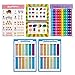 Educational Posters for Kids Preschool Learning with Glue Point Dot for Nursery Homeschool Kindergarten Classroom - Numbers Alphabet Days Time Colors and More, 16 x 11 Inch, Set of 15