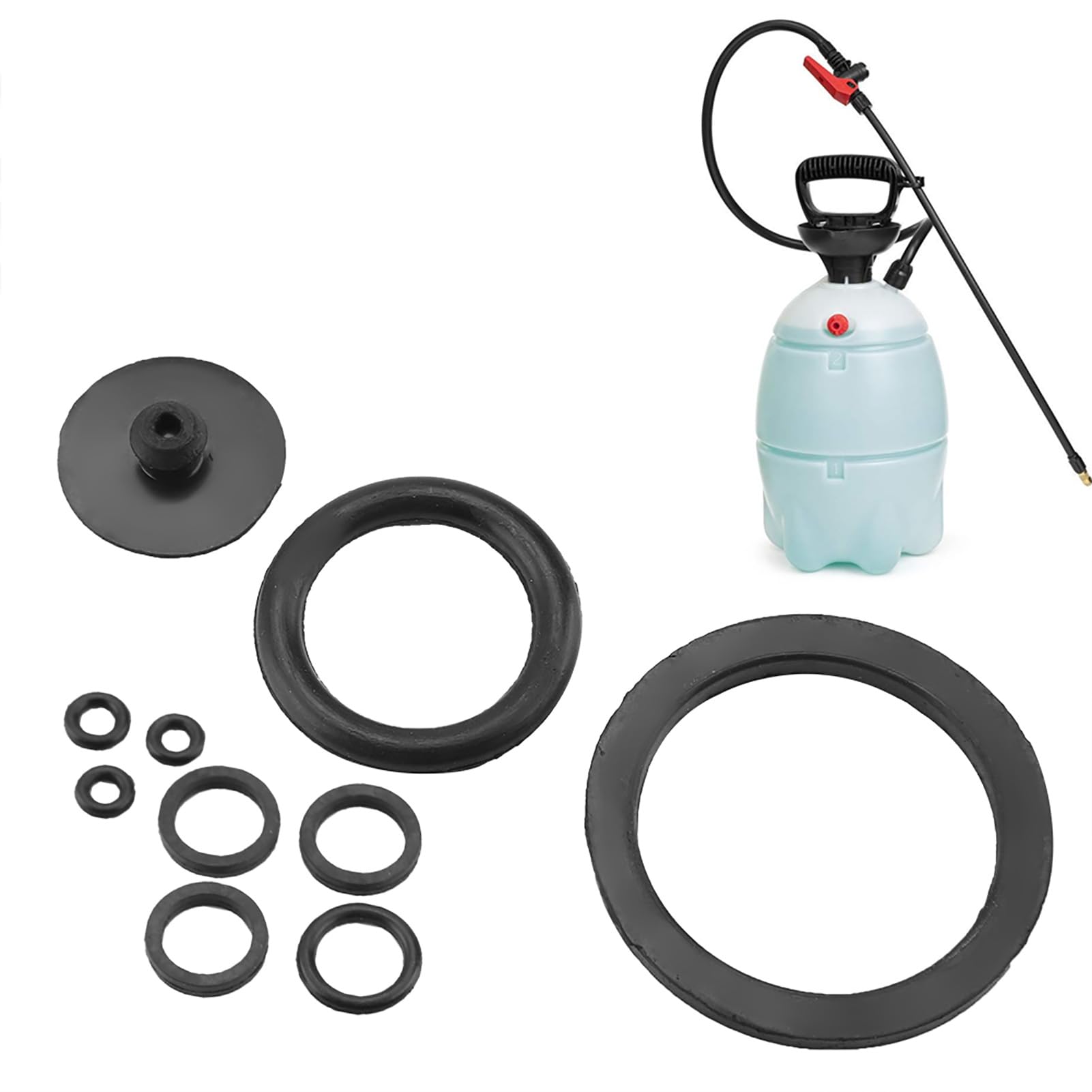 10 PCs Sealing Rings for Garden Sprayer, Rubber O Rings Kit Leak Proof Universal Washer for Faucet Pressure Plumbing Sealing Repair Garden Sprayer Accessories