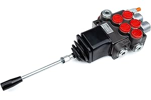 Chief G Series Hydraulic Directional Control Valve with Joystick, Hydraulic Flow Control Valve with 2 Spool 3-pos Spring Center - 10 GPM, 3625 PSI, SAE 8 Work, SAE 10 Inlet/Outlet Ports, 10 lb, 220910