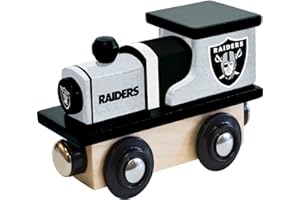MasterPieces NFL Raiders Real Wood Toy Train, for Ages 3+ - Premium Quality, Educational, and Fun Activity for Kids and Families - Great Gift Idea for Holidays, Birthdays, and Everyday Playtime