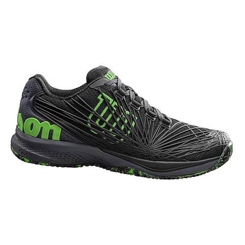 Wilson KAOS Tennis Shoes, Black/Ebony/Green Gecko, in Oman