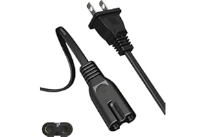 TCKN AC Power Cord 6Ft for Xbox Series X/S,Xbox One X/S,for Sony PS4 PS5 PS3 Slim PlayStation5 4 3, TV, Printer, Speaker Universal 2 Prong Power Cable Replacement