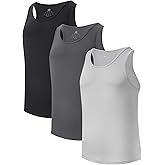 DAVID ARCHY Men's Tank Top Undershirts Moisture Wicking Quick-Dry A-Shirts Soft Silky Undershirts Tank Shirt for Men 3 Pack