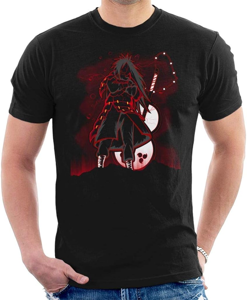 Red Uchiha Madara Men's T-Shirt: Amazon.co.uk: Clothing