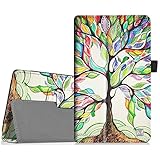 Fintie Alcatel Onetouch POP 7 LTE Case (T-Mobile 2016 Model) - Premium PU Leather Stand Folio Cover with Stylus Holder for T-Mobile Alcatel One Touch POP 7 LTE (Model 9015W), Love Tree