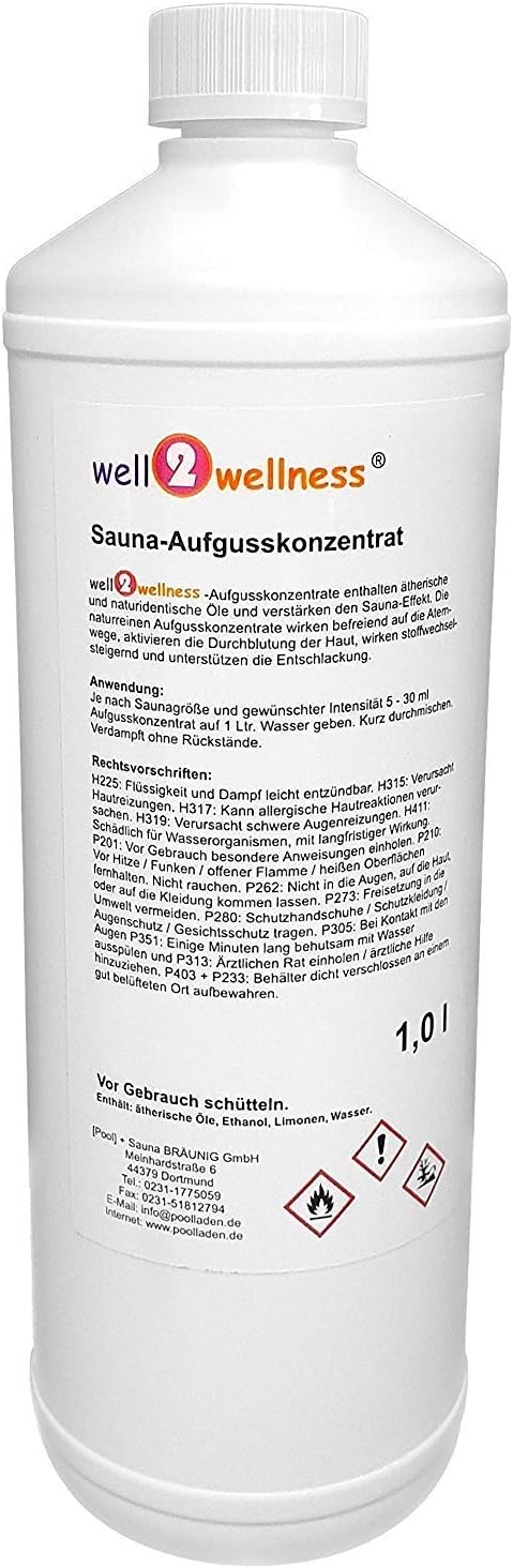Well2wellness® Sauna Infusion Concentrate Vanilla 1,0 L
