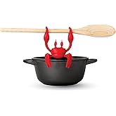 OTOTO Red The Crab Silicone Utensil Rest - Kitchen Gifts, Silicone Spoon Rest - Heat-Resistant Kitchen - Steam Releaser, Chop