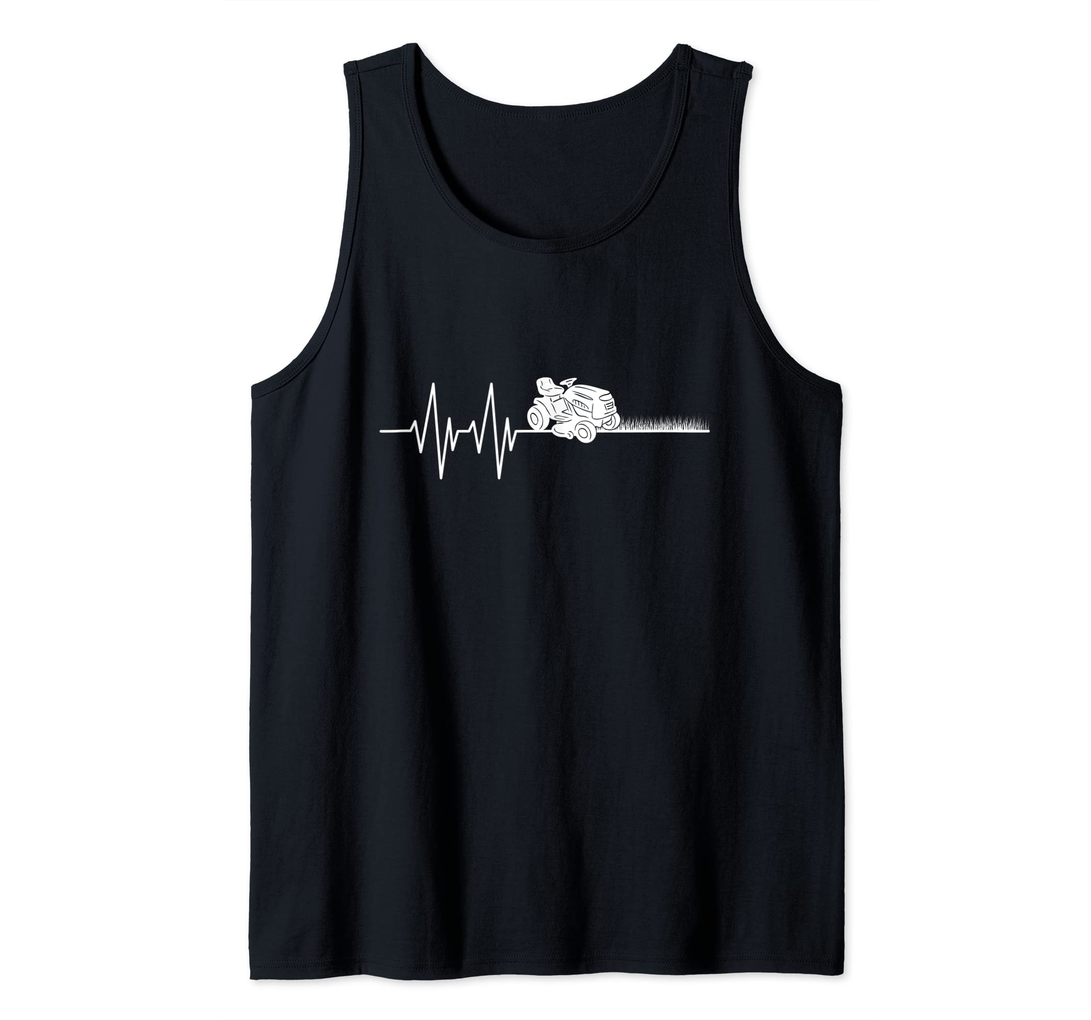 Lawn Mower Heartbeat Ride-On Lawn Mower Lawn Care Mower Tank Top