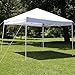 Sunnydaze Quick-Up Instant Canopy Event Tent Shelter with Carrying Bag White / 12-Foot