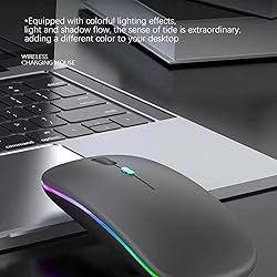 Wireless Bluetooth Mouse,LED Dual Mode Rechargeable