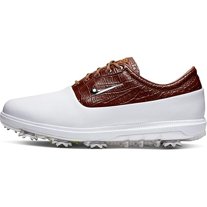 nike golf shoes brown and white