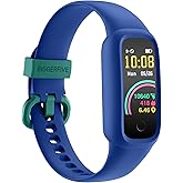 BIGGERFIVE Vigor 2 L Kids Fitness Tracker Watch for Boys Girls Ages 5-15, Activity Tracker, Heart Rate Sleep Monitor, IP68 Waterproof, Pedometer, Calorie Step Counter Watch, Blue