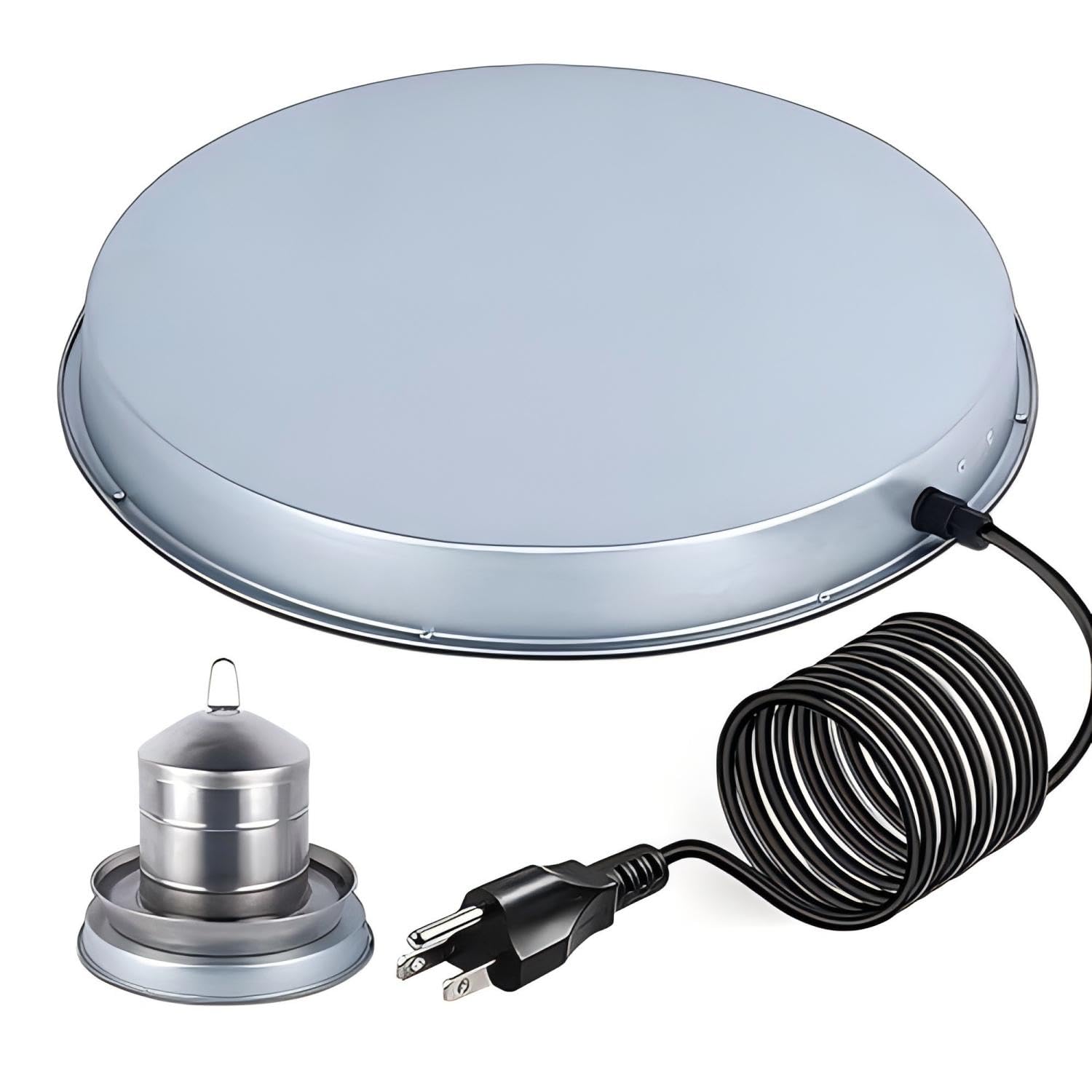 Photo 1 of GUEOQTC Chicken Water Heater for Winter? Heated Poultry Waterer Base,with Thermostat and 9.8ft Power Cord, Dia.11in