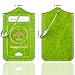 WALNEW Luggage Tag- Initial Bag Tag with Stainless Steel Loop Suitcase Label 2 Pieces Set (Green, 2 Piece)
