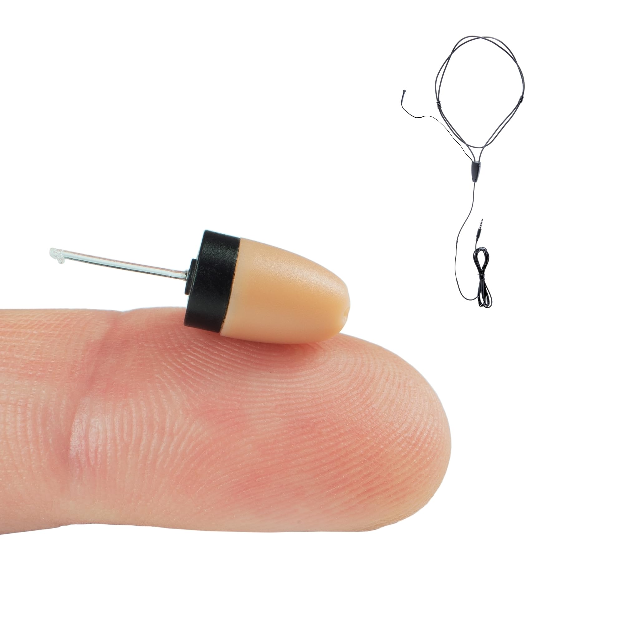 PingaOculto Spy Earpiece Wireless Earphones Invisible Hidden Mini Headset Exam Phone Microphone - Secret Earphone Micro Listening Device Hearing Ear Cheating (Spy Earpiece Vip Pro Mini + Microphone)