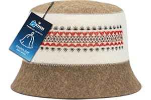 SHSH trade group Ukrainian Wool Sauna Hat Ornament Vyshyvanka Bucket Banya Sauna Hat for Women and Men to Protect Hair