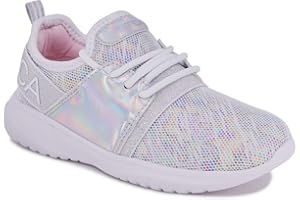 Nautica Kids Girls Metallic Fashion Sneaker Lace-Up Athletic Running Shoe I kappil I (Big Kid - Little Kid - Toddler)