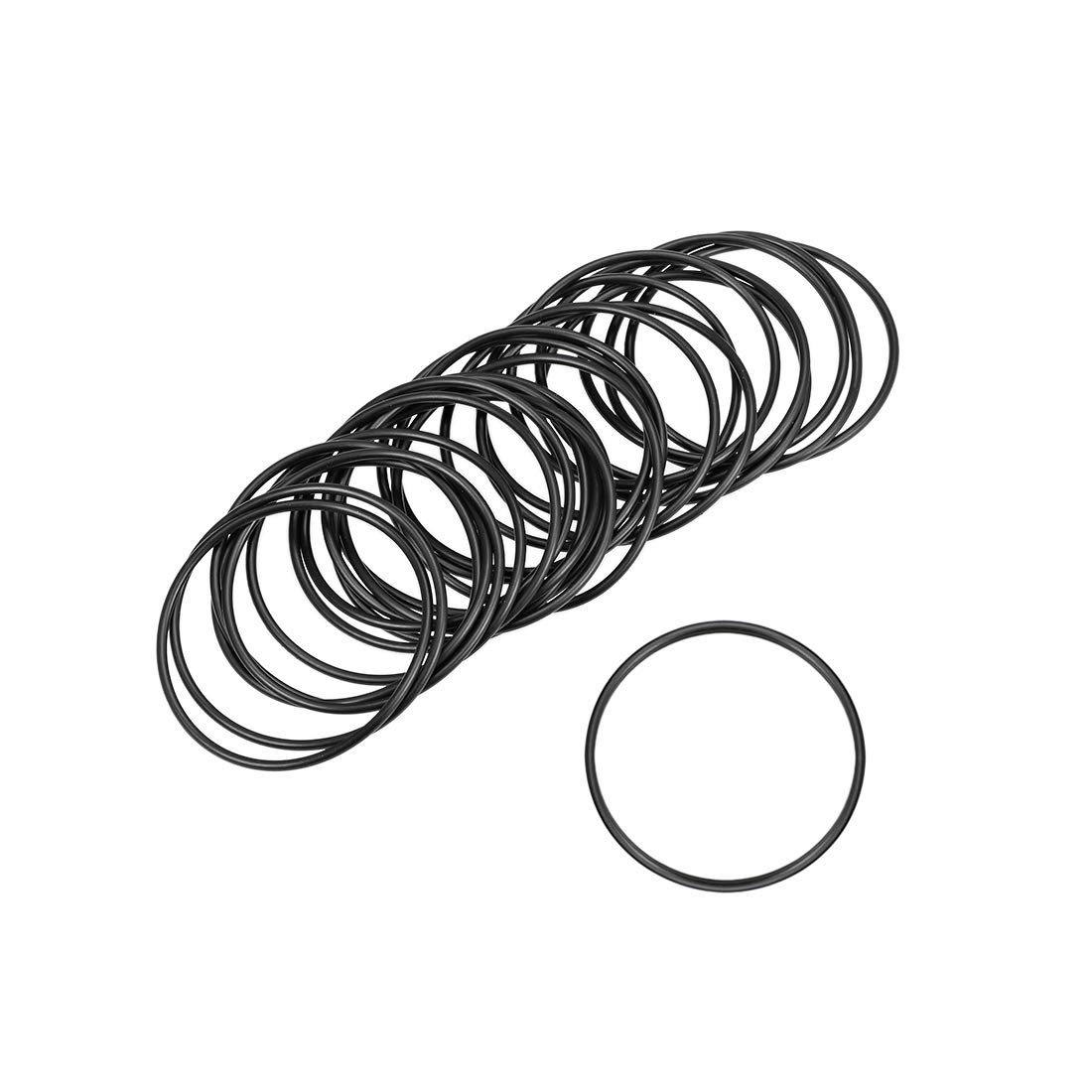 sourcing map Nitrile Rubber O-Rings 37mm OD 34mm ID 1.5mm Width, Metric Nitrile Rubber Sealing Gasket, Pack of 25
