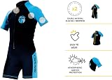 Cressi Neoprene Shorty Wetsuit Kids 3/4 Years Black Blue High Stretch view 2