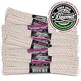 132 Pieces (3 Packs of 44) Beamer Ultra Premium Unbleached Hard Bristle Pipe Cleaners. Extra Absorbent 100% Cotton, Tapered, Bendable, Reusable + Beamer Sticker.Great for Smoking Items, Cleaning