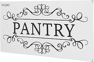 Operitacx Waterproof Removable Pantry Door Sticker Set Black Vinyl Wall Decal for Storage Room and Laundry