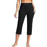 G Gradual Yoga Capri Pants for Women with Pockets High Waist Capris Leggings Tummy Control Straight Workout Summer Crop Pants