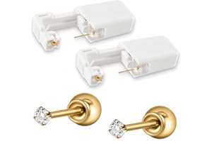 CHUANCI PAIR Disposable Sterile Ear Piercing Unit Ear Cartilage Tragus Helix Piercing Gun More Safety Piercer Tool Machine Choose Design