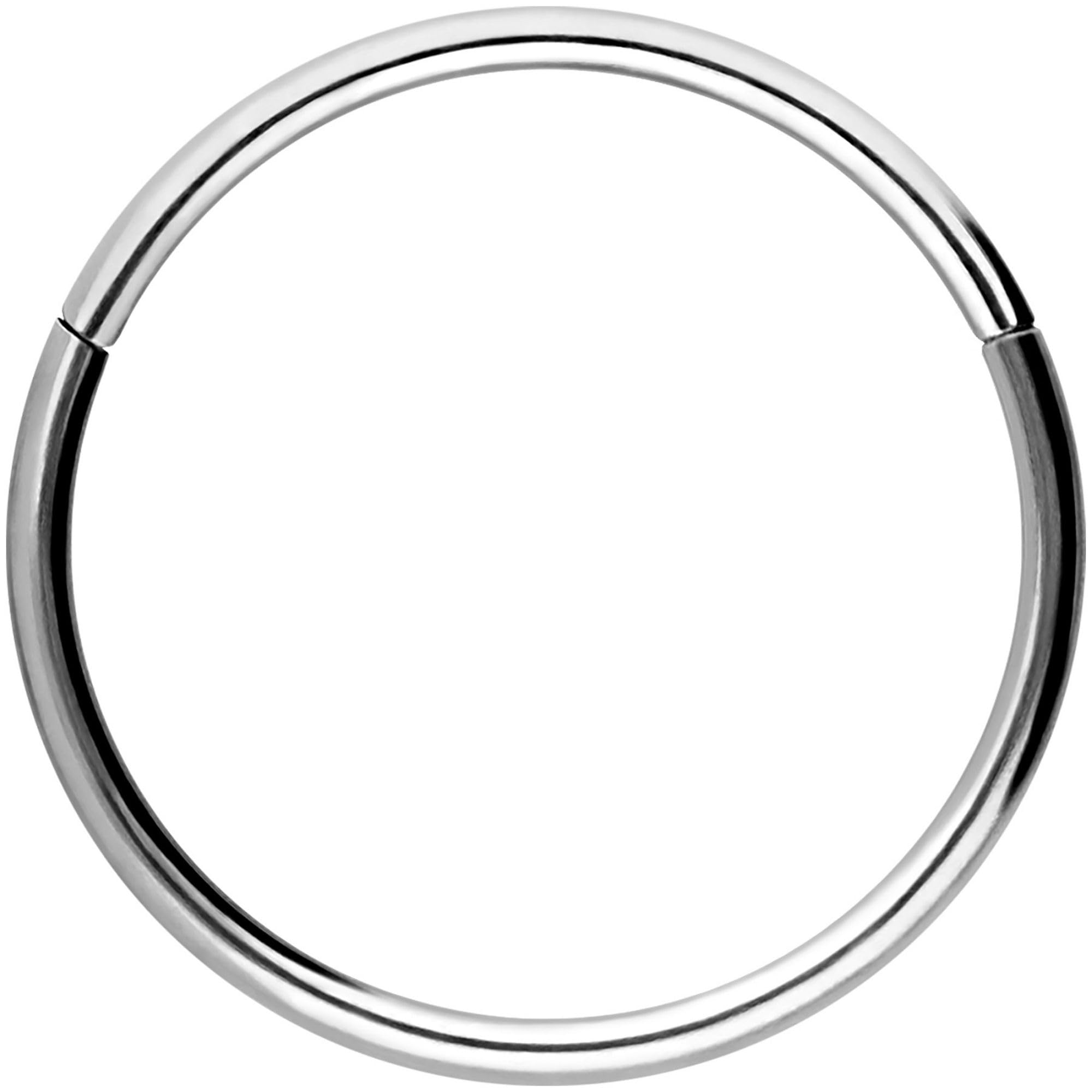 PIERCINGLINE Segment Ring Clicker made of surgical steel - Piercing in Silver color - Size: 0.8 mm bar thickness | 8 mm inner diameter