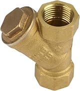 Akozon 1/2" BSPP Brass Y Strainer Filter Valve Connector for Water Oil view 7