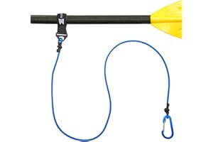 MOPHOEXII Paddle Leash Safety Rod Bungee Rod Holder Gripping Gear,Kayak Paddle Tether Lightweight Coiled Kayak Paddle Leash f