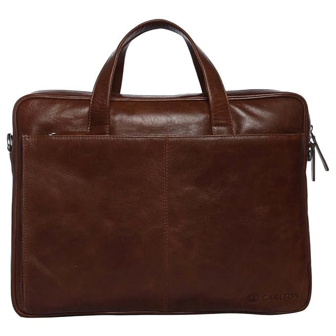 carlton inca tan laptop bag
