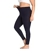 A-Wintage Women's Plus Size Ankle Length Leggings Buttery Soft High Waist Leggings Lightweight Workout Yoga Pants