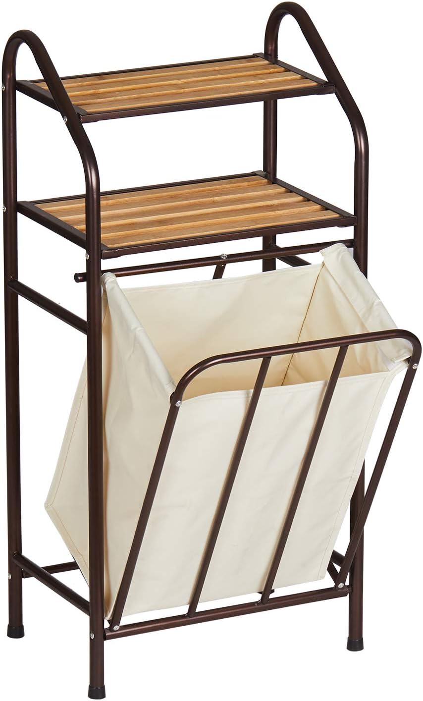 DICTAC Badregal mit Wäschekorb Badzimmer Wäschekorb Laundry