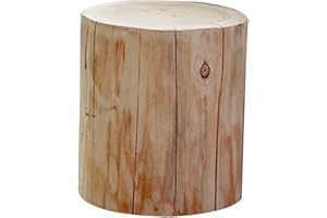 Milisten Wooden Stump Stool for Outdoor Seating, Small Natural Solid Wood Step Stool, 18-21cm Diameter