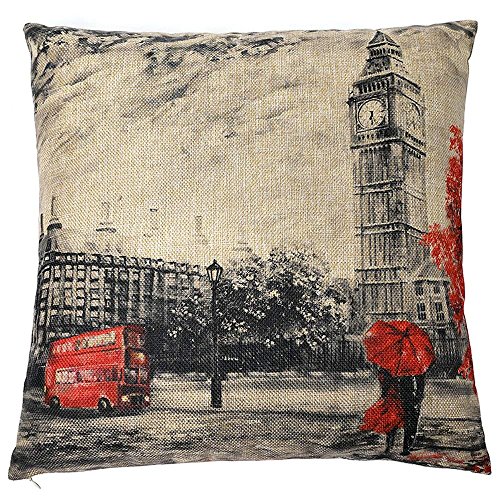 Acelive 16 X 16 Inches Oil Painting Big Ben Throw Pillow Cover