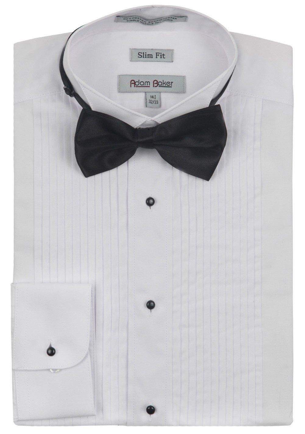 slim fit wing tip tuxedo shirt