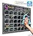 Refrigerator Magnetic Dry Erase Calendar Chalkboard Design Waterproof Flexible Magnet Board Black Fluorescent Magnetic Organizer Board Fridge Calendar Magnet Chalk Marker Board Planner Monthly