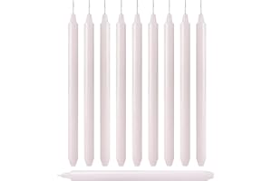 OLEEK OSHADOW 1/2 Inch Taper Candle Thin 8" Lenght- 1/2 Inch Diameter - Skinny Taper Candles - Skinny Candlesticks - White Candlesticks - Thin Candlestick 1/2 - Candle Sticks White Candles