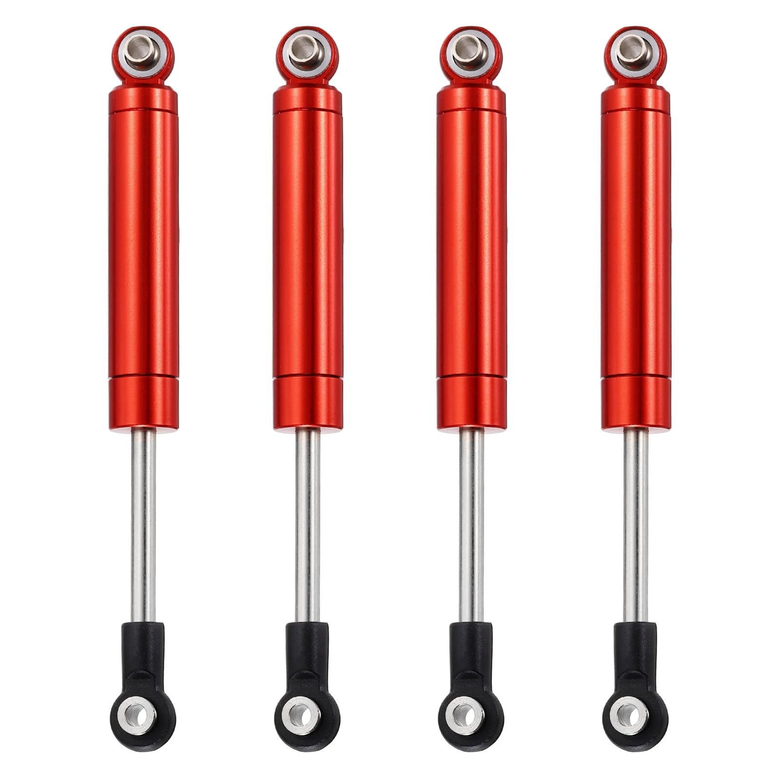 sourcing map 4 Pcs RC Shock Absorber 1/10 92mm Internal Spring Oil Shock Absorber Dampers for 1/10 RC Car Crawler Racing Truck Upgrade Parts, Red