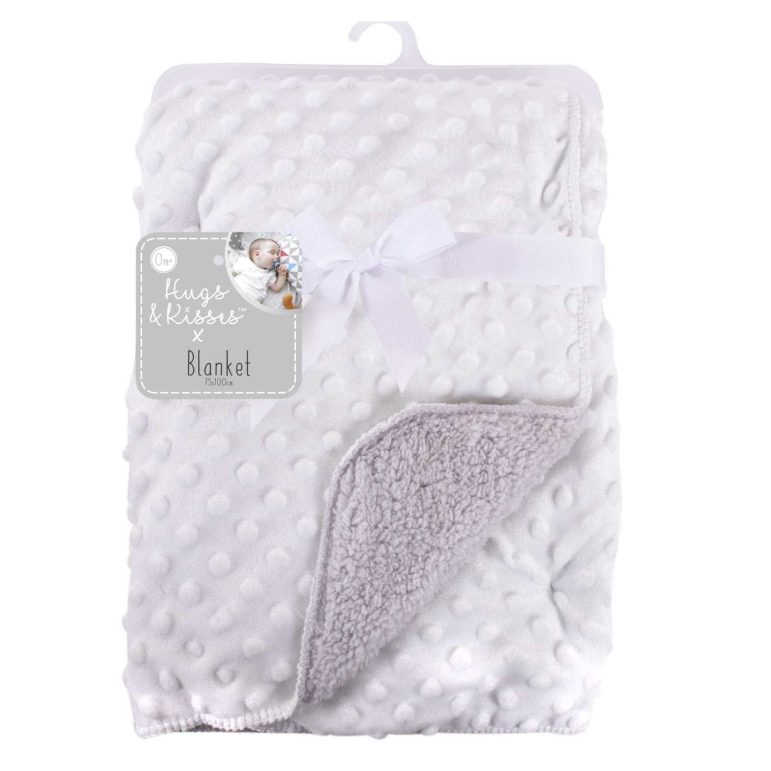 White Bobble Baby Blanket