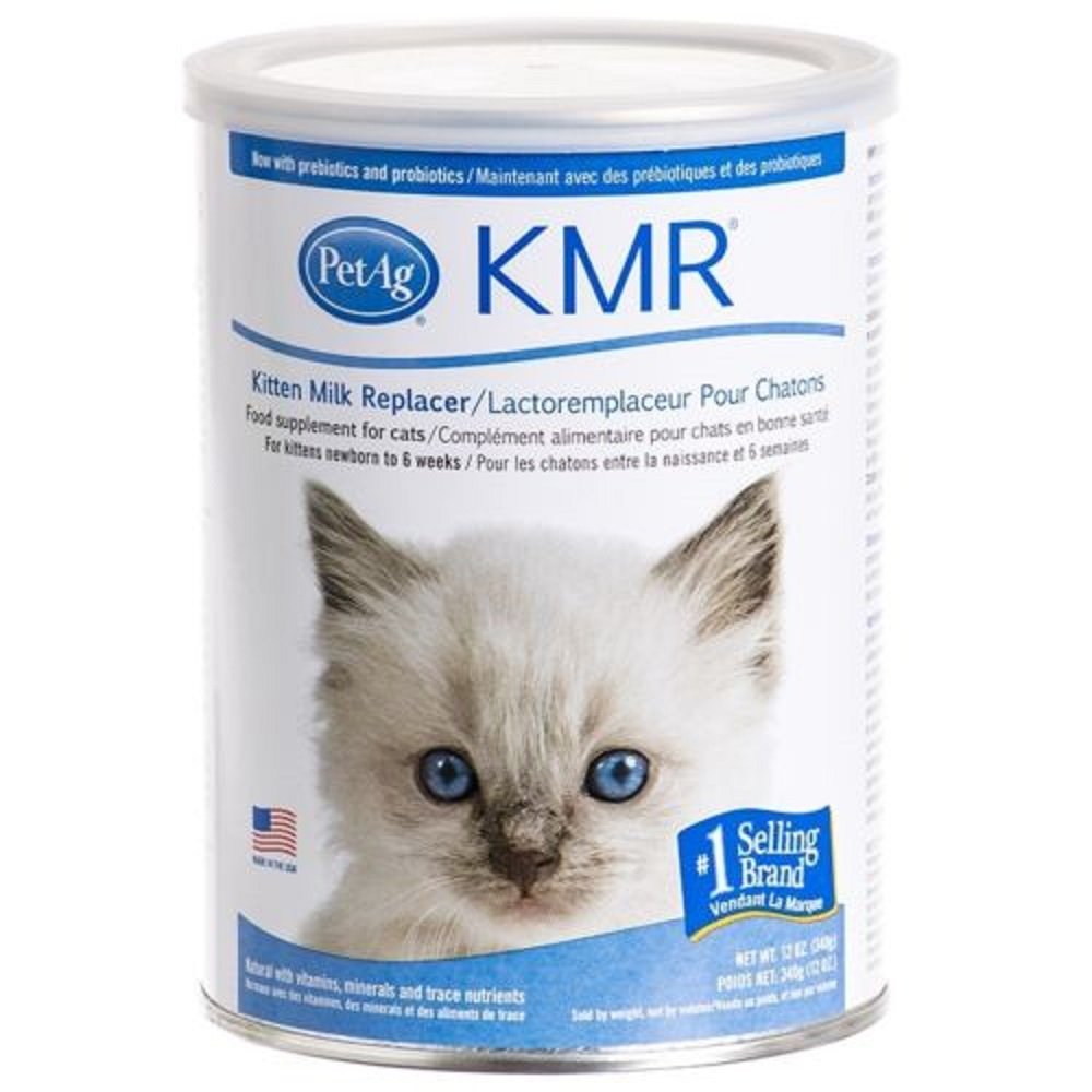 PetAg Natural 12 Oz Powder KMR Kitten Milk Replacer Food Supplement for