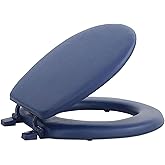 Soft Standard Vinyl Toilet Seat, Navy, 17 in | Toilet-Seat Construction: Contoured Seat Profile and Durable Finish Create a Polished Fixture Update.