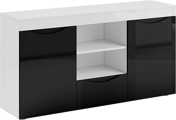muebles bonitos – Aparador Modelo Nalak Color Blanco y Negro - Todo el