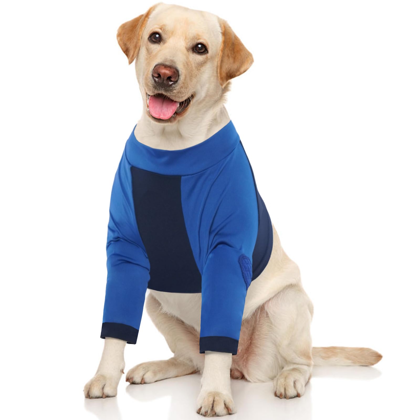 LeLePet Dog Recovery Suit for Front Legs, Dog Surgery Recovery Suit Female Male, Pet Leg Wound Protector After Surgery, Elbow Protector, Front Leg Sleeve to Prevent Licking, Blue 3XL