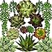 SEEKO Artificial Succulents - 14 Pack - Create Realistic Succulent Arrangements, Faux Potted Succulent Decor, and Fake Succulent Planters for Your House or Apartment