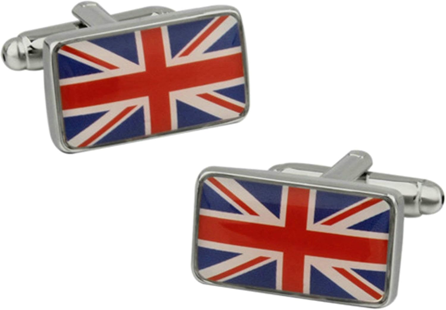 Colore Rosso Blu Loumve Gemelli Da Uomo Con Bandiera Inglese Stile Vintage Uomo Gioielli