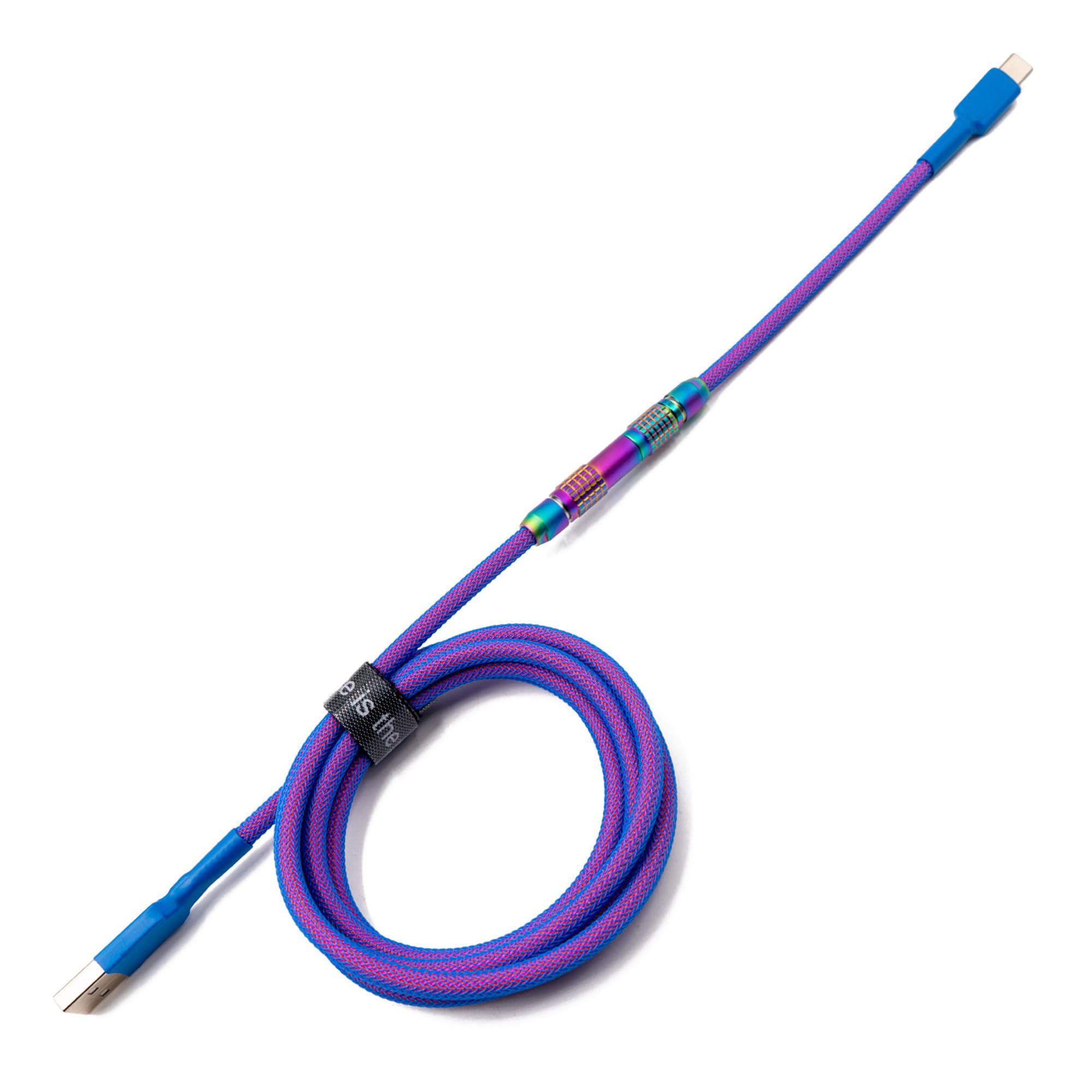 Photo 1 of Space Cables Laser FLEMO USB C Cable for Mechanical Gaming Keyboard, Detachable Colored Metal Connector, 1.5M USB-C to USB-A