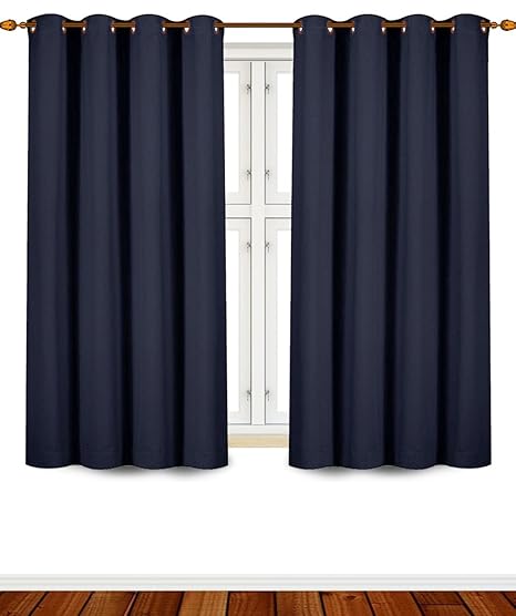 Blackout Eyelet Curtains 46 X 54 Bedroom Airdom 2017 New Upgrade